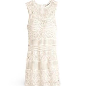 Abercrombie & Fitch Off-White Crochet Sleeveless Mini Dress Women’s Size XS